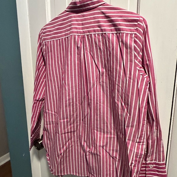 Talbots women’s pink Striped Shirt. Long sleeves. - Picture 7 of 7